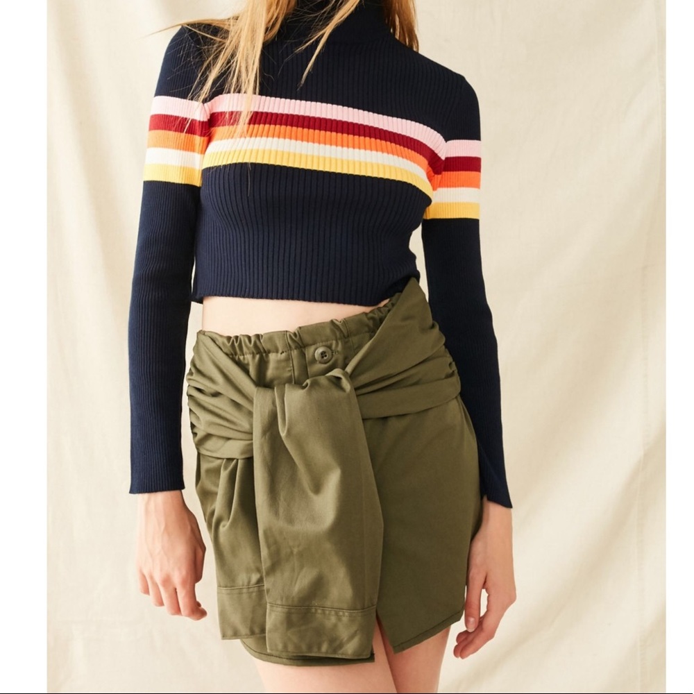 Urban Renewal Recycled Tie Front Skirt